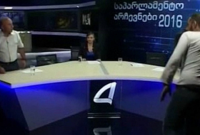 Georgian parliamentary candidates brawl on TV - NO COMMENT
